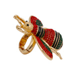 Load image into Gallery viewer, Buzzworthy Bling: Rhinestone Bee Stretch Ring

