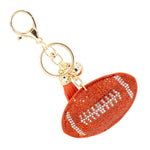 Load image into Gallery viewer, Orange Football Keychain Bag Charm
