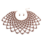 Load image into Gallery viewer, Brown Pearl Choker Cape
