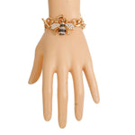 Load image into Gallery viewer, Cream Pearl Bee Toggle Bracelet
