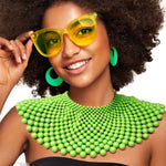 Load image into Gallery viewer, Lime Bead Bib Necklace Set
