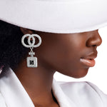 Load image into Gallery viewer, Silver Infinity Perfume Charm Earrings
