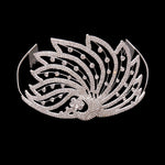 Load image into Gallery viewer, Rhinestone and Silver Large Tiara Crown
