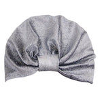 Load image into Gallery viewer, Silver Shimmering Metallic Turban
