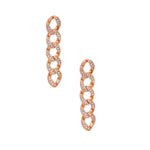 Load image into Gallery viewer, Gold Pave Chain Link Earrings
