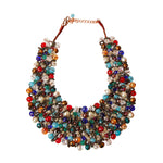 Load image into Gallery viewer, Multi Color and Hematite Bead Copper Bib

