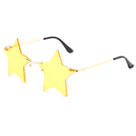 Load image into Gallery viewer, Yellow Superstar Rimless Sunglasses
