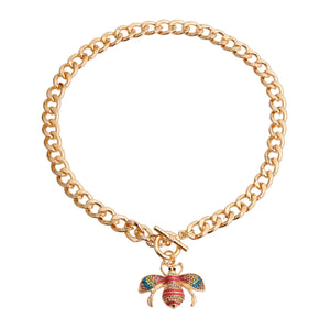 Rainbow Rendezvous: Bee Charm Necklace
