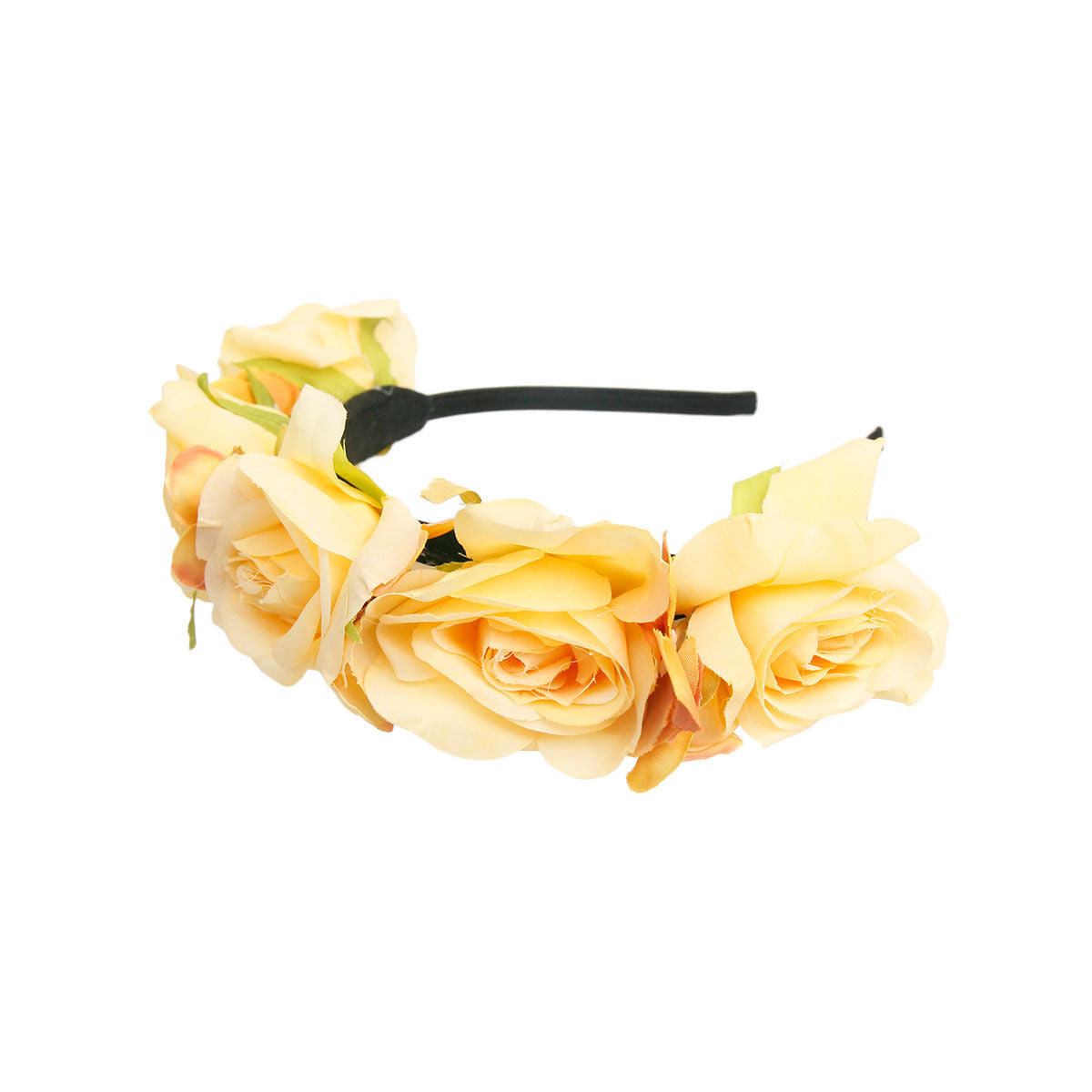 Yellow Fabric Flower Headband