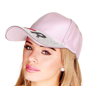 Metallic Glamour: Pink Visor Hat