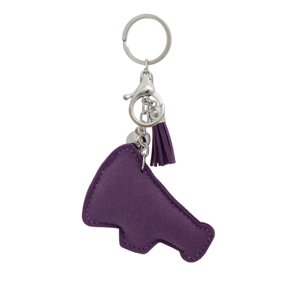 Purple Megaphone Keychain Bag Charm