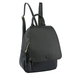 Load image into Gallery viewer, Black Flap Convertible Backpack Bag
