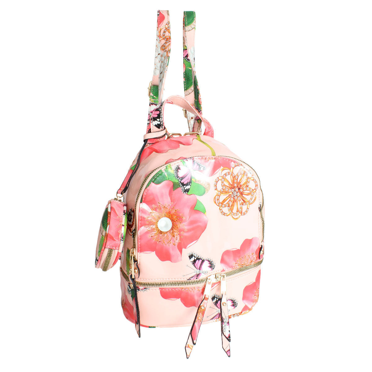 Blush Floral Backpack Set