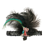 Load image into Gallery viewer, Rhinestone Owl Feather Headband
