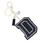 Load image into Gallery viewer, D Black Keychain Bag Charm

