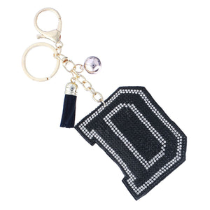 D Black Keychain Bag Charm