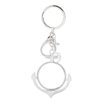 Load image into Gallery viewer, Silver Anchor Magnifying Glass Keychain
