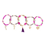 Load image into Gallery viewer, Purple Glass Love Charm Bracelets
