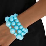 Load image into Gallery viewer, Turquoise Pearl 3 Pcs Bracelets
