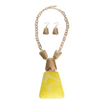 Load image into Gallery viewer, Yellow Marbled Cable Chain Necklace
