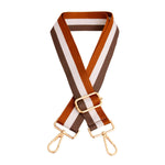Load image into Gallery viewer, Brown Striped Canvas Bag Strap
