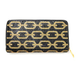 Load image into Gallery viewer, Black and Gold Rhinestone Wallet
