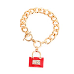Load image into Gallery viewer, Red Boutique Handbag Bracelet
