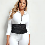 Load image into Gallery viewer, Black Wide Corset Belt
