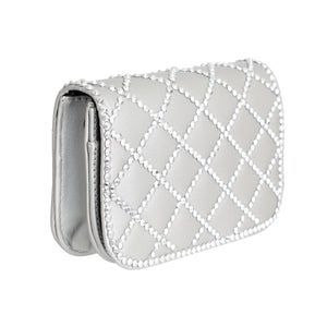 Silver Quilted Belt Bag