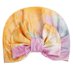 Load image into Gallery viewer, Yellow Tie Dye Bow Turban
