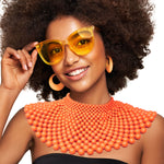 Load image into Gallery viewer, Orange Bead Bib Necklace Set
