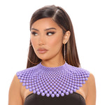 Load image into Gallery viewer, Purple Bead Bib Necklace Set
