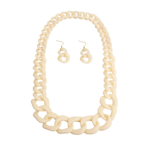 Long Ivory Link Necklace