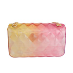 Load image into Gallery viewer, Yellow Pink Quilted Flap Mini Jelly Bag
