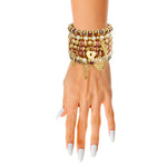 Load image into Gallery viewer, Mauve and Pearl Love Charm Bracelets
