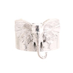 Load image into Gallery viewer, Burnished Silver Elephant Head Cuff

