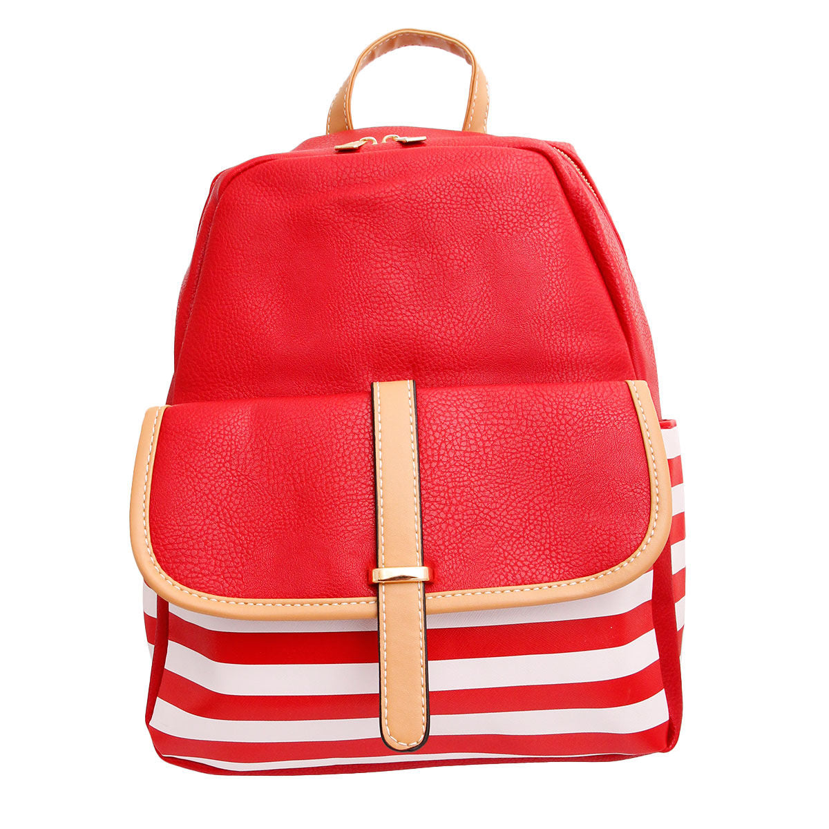 Red and White Stripe Backpack