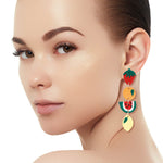 Load image into Gallery viewer, Multi Fruit Clay Dangle Earrings
