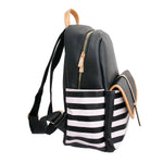 Load image into Gallery viewer, Black and White Stripe Backpack
