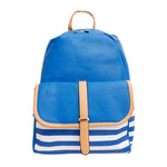 Load image into Gallery viewer, Blue and White Stripe Backpack
