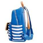 Load image into Gallery viewer, Blue and White Stripe Backpack
