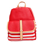 Load image into Gallery viewer, Red and White Stripe Backpack
