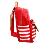 Load image into Gallery viewer, Red and White Stripe Backpack
