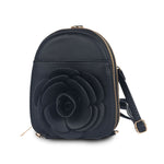 Load image into Gallery viewer, Black Flower Mini Backpack
