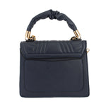 Load image into Gallery viewer, Navy Quilted Square Satchel

