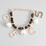 Load image into Gallery viewer, Black Gold Chain Pearl Bracelet
