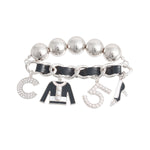 Load image into Gallery viewer, Silver Ball Sweater Charm Bracelet
