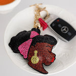 Load image into Gallery viewer, Pink Headband Woman Keychain
