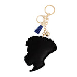 Load image into Gallery viewer, Blue Hair Woman Keychain

