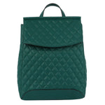 Load image into Gallery viewer, Green Quilted Convertible Backpack
